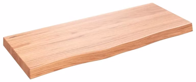 Mensola da parete in massello di quercia, dimensioni 100x40 cm, con bordo naturale
