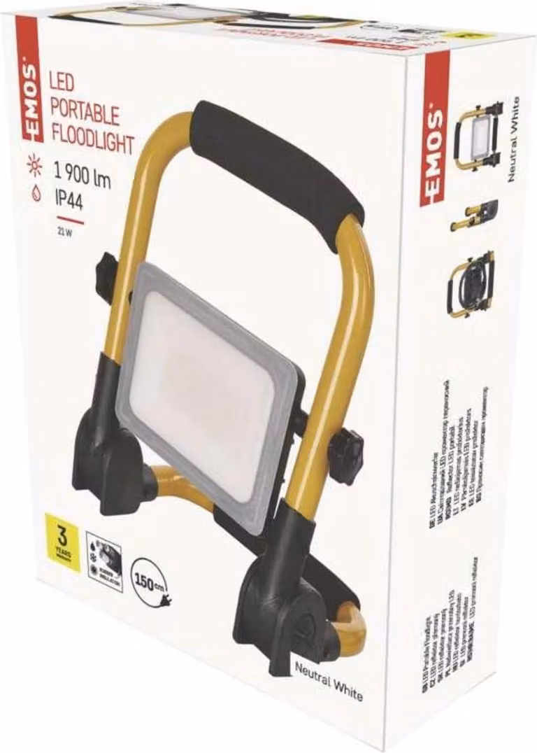 EMOS Faretto portatile a LED 21W con cavo ZS3322
