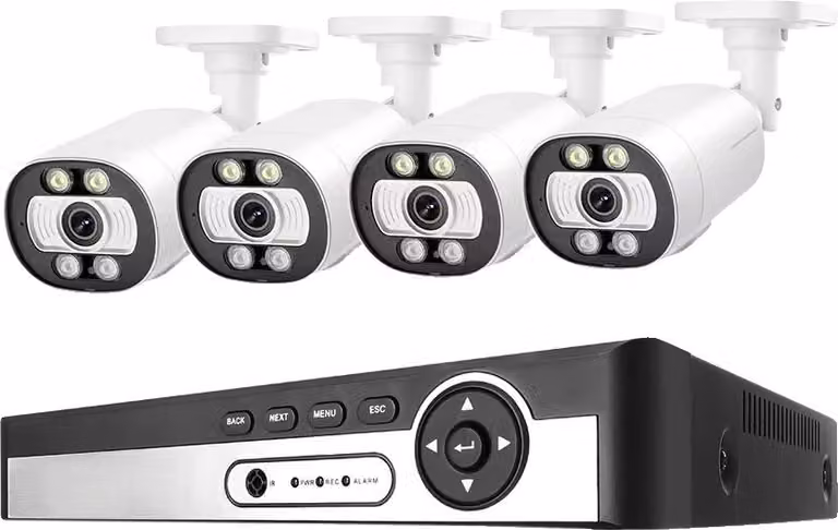 Sistema di telecamere a circuito chiuso, canale, risoluzione 5MP, riconoscimento facciale AI, 8CH NVR 4 telecamere, 4T