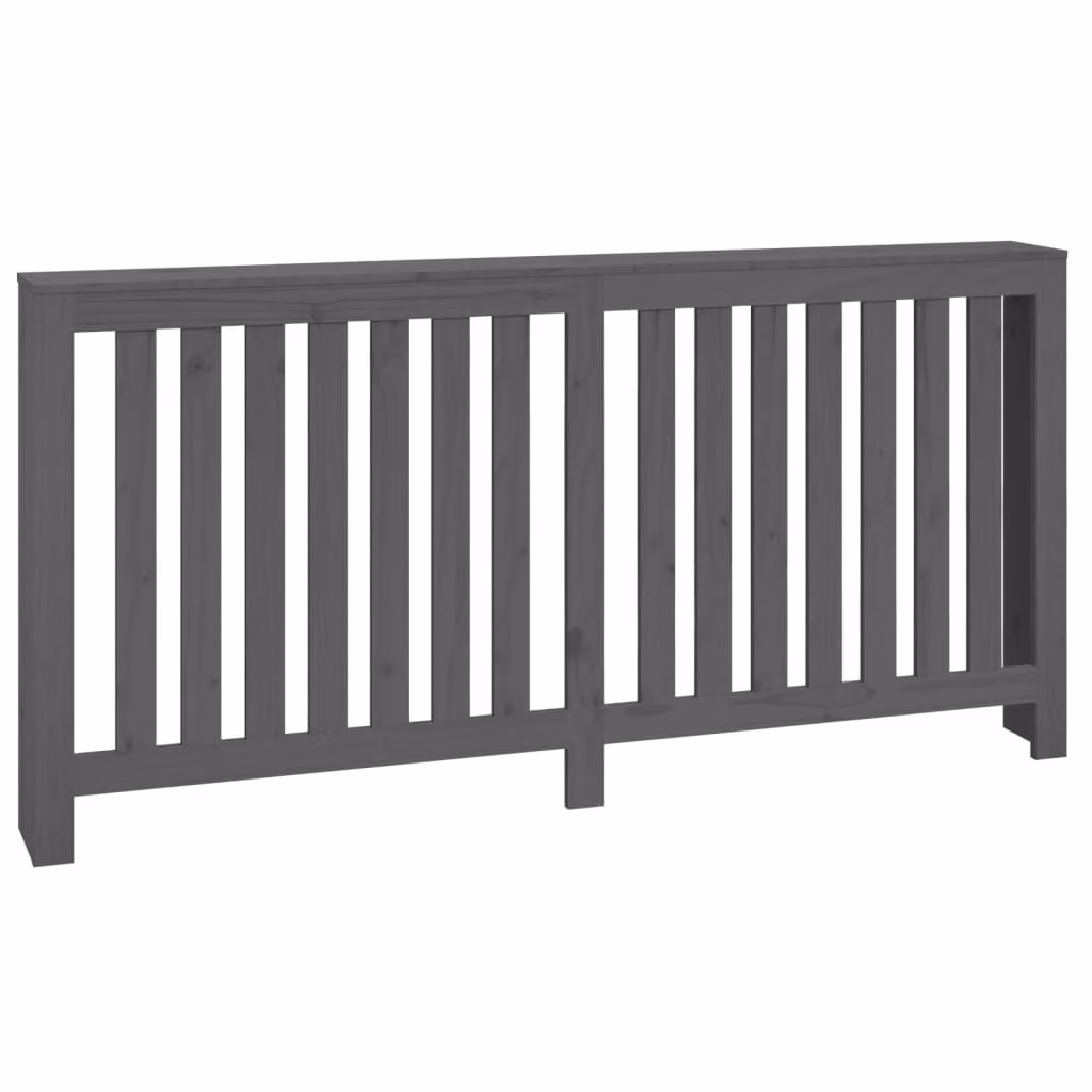 Copertura Termosifone Grigia 169x19x84 cm Legno Massello Pino