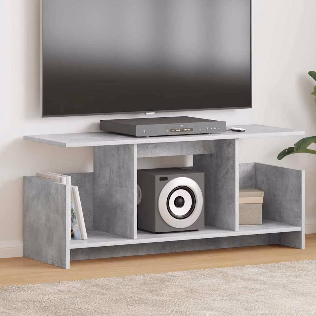 Supporto TV moderno vidaXL in MDF Grigio, L 102 x P 35 x H 45 cm