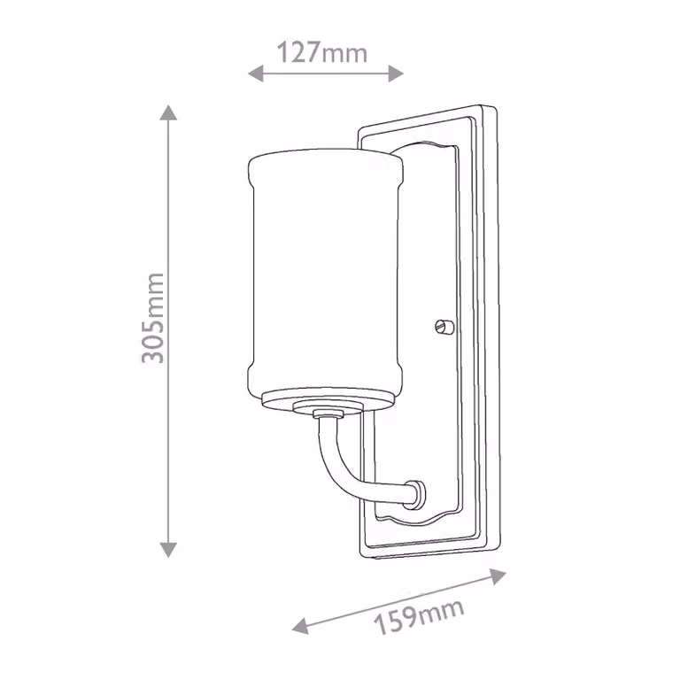 KICHLER Applique da parete Vetivene, Cromo / Argento, Bagno, Metallo, Applique