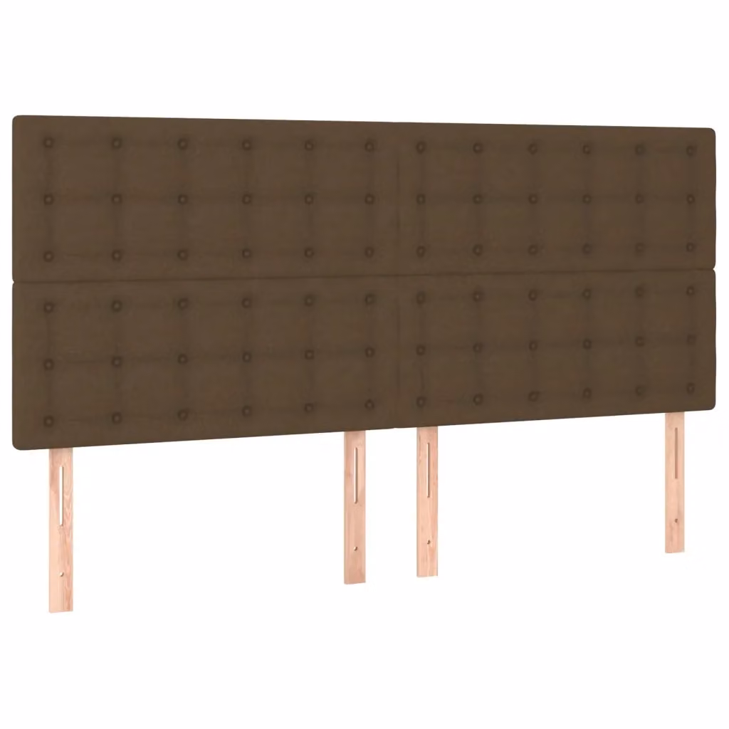 Testiera decorativa Design Mania in tessuto marrone scuro L: 180 cm, P: 5 cm, H: 118/128 cm – 2