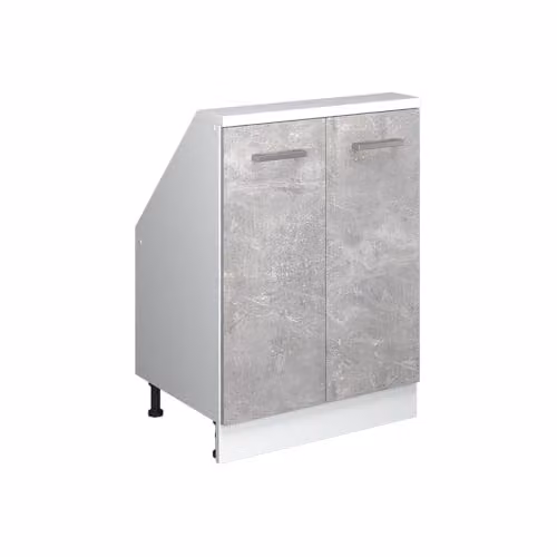 Vicco Mobile sottotetto Rion, Calcestruzzo/Bianco