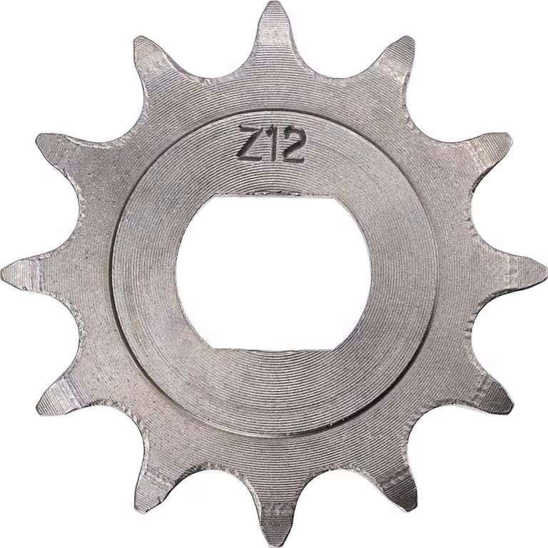 Pignone, piccolo pignone, 12 denti - per Simson S51, S70, S53, S83, KR51/2 Schwalbe, SR50, SR80