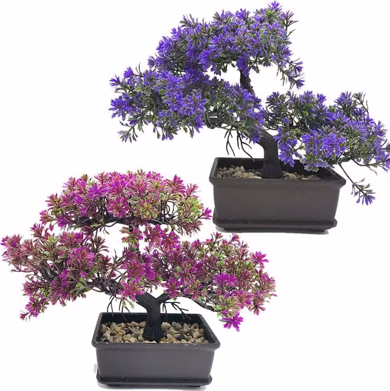 Pianta artificiale bonsai - Bonsai in stile giapponese - Alberello artificiale in vaso - Nessuna manutenzione richiesta - Adatto per interni