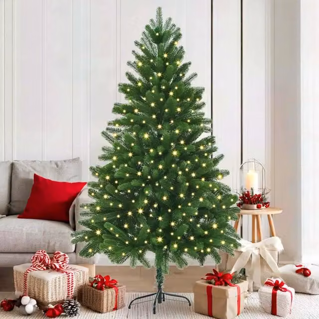Albero di Natale con 300 LED con supporto Verde 180 cm PE 3396327