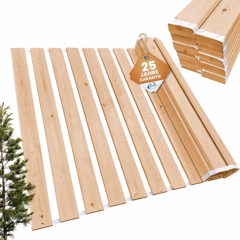 Rete a doghe Coemo ROMO 70×200 cm, rete a doghe in legno massello, 21 doghe