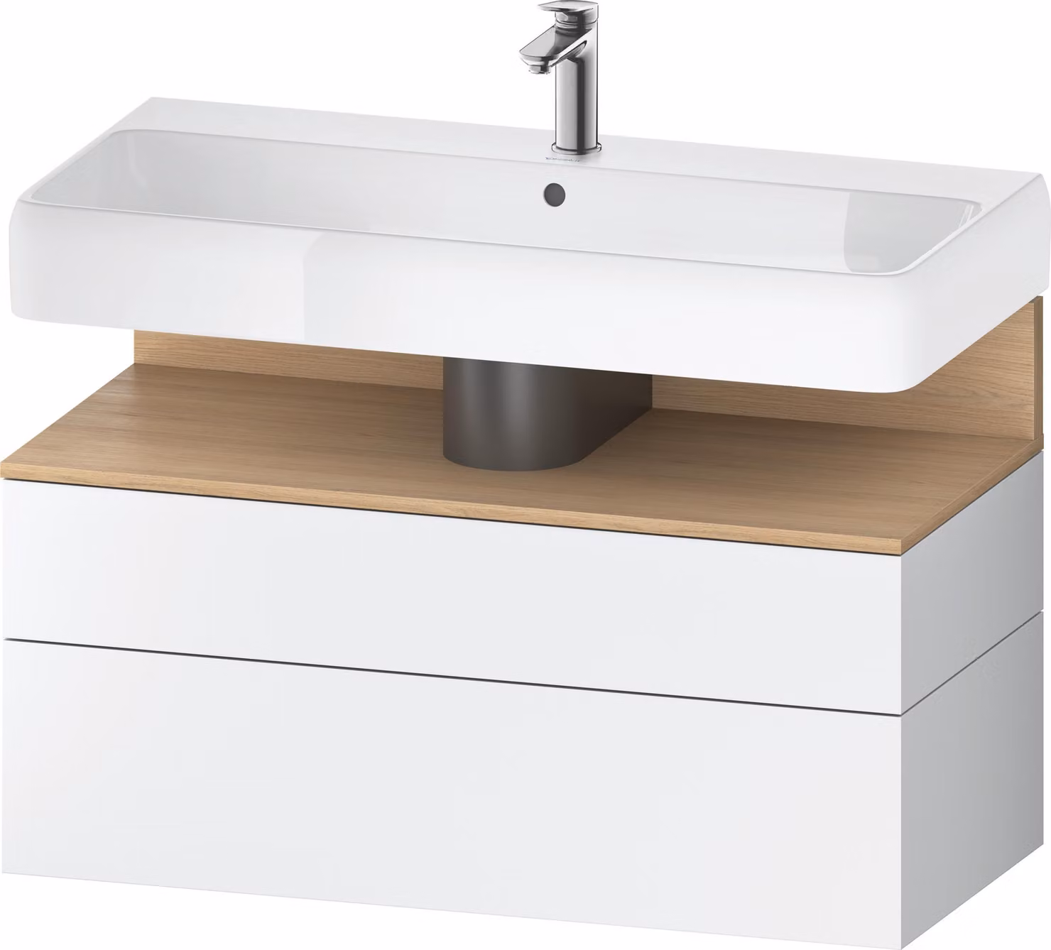 Duravit Collection One Meuble sous-lavabo, 1 tiroir et 1 coulissant, 990x470x590mm, niche en chêne naturel, QA4395030180000, QA4395030180000