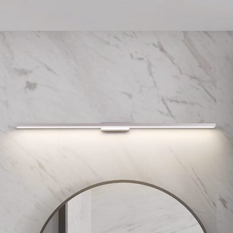 Applique da parete Alenia Lindby, Alluminio / Grigio / Zincato, Bagno, Alluminio, Moderno, Applique