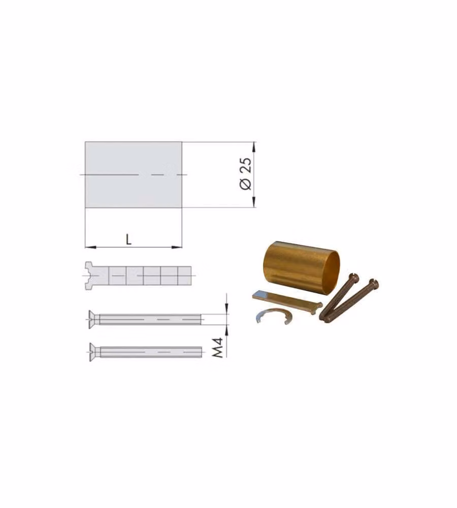 Prolunga Cilindro Tondo Kit 76,0 07165-04-0 Cisa