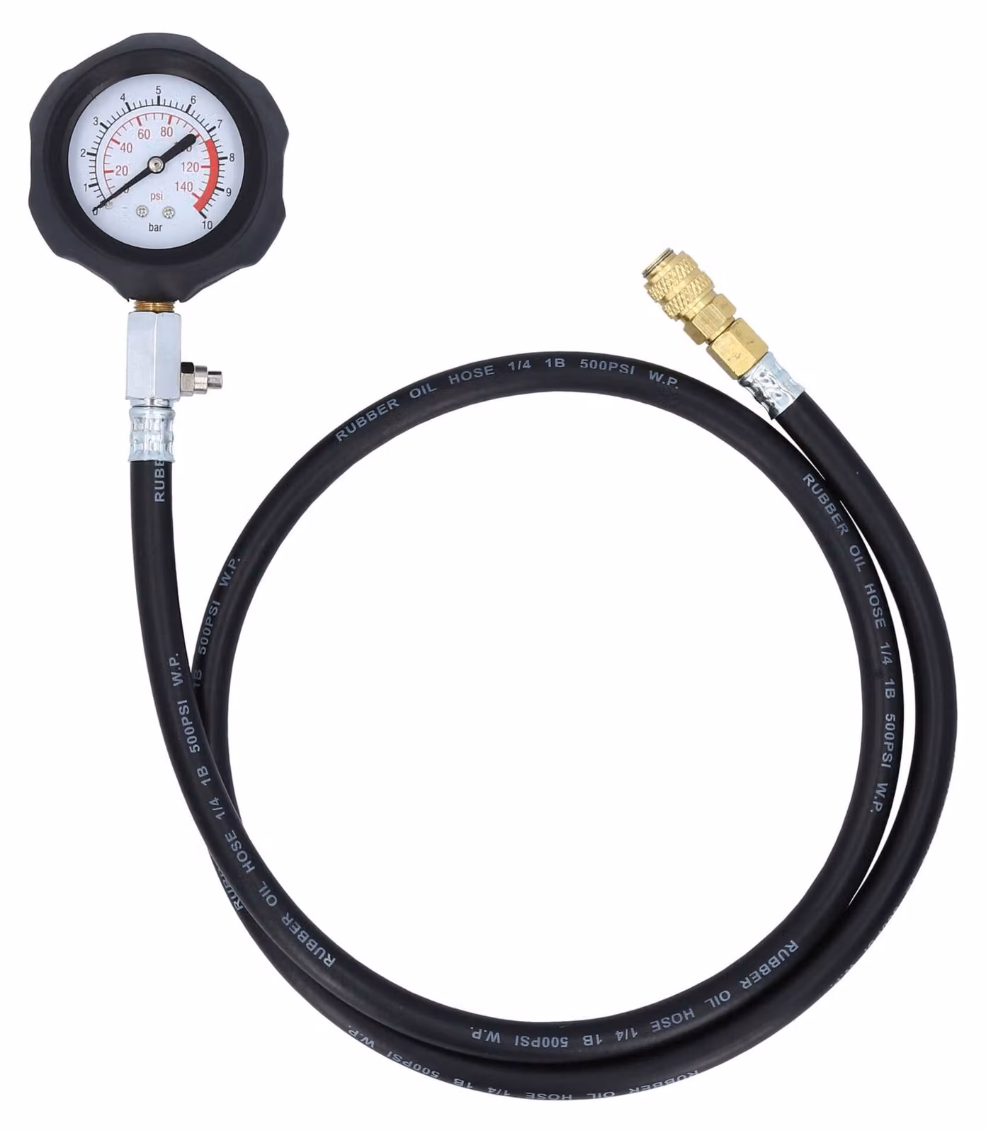 KS TOOLS Manometro con tubo flessibile, 10 bar ( 150.1921 )