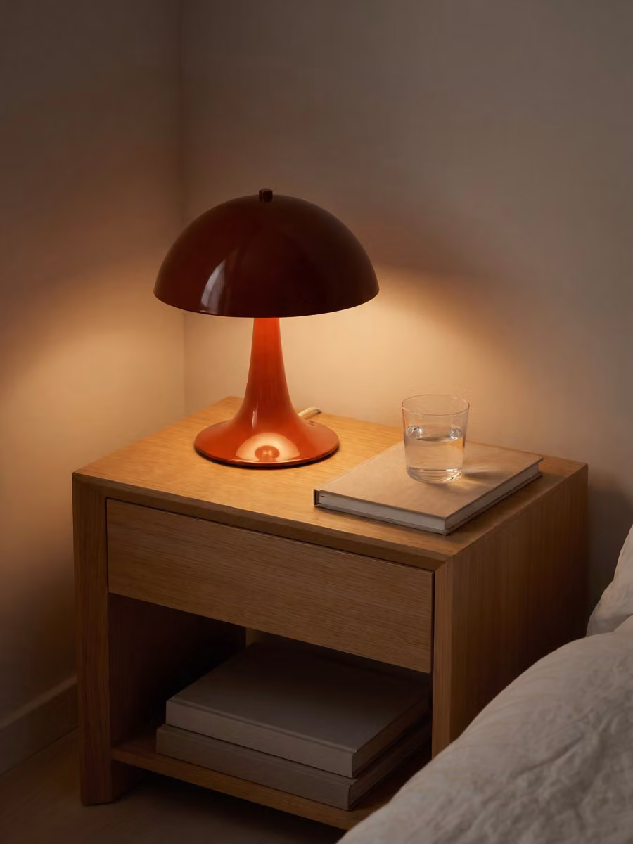Lampada da tavolo Topper Kenay Home in ceramica e metallo color terracotta, forma rotonda – 2