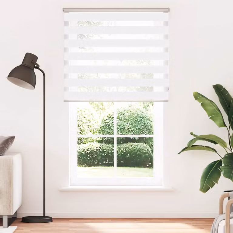 vidaXL Tenda a Rullo Zebra Larghezza Tessuto 125,9 cm Poliestere