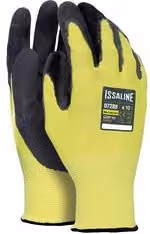 Guanti da lavoro Issaline in nylon e lattice GRIP HV CATCH Giallo fluo Taglia L