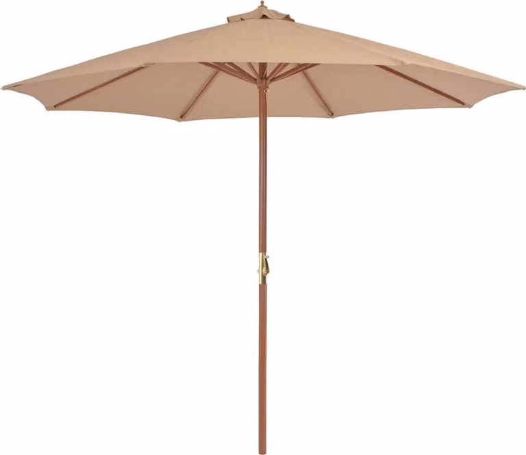 Maison Exclusive - Ombrellone con palo in legno 300 cm Taupe