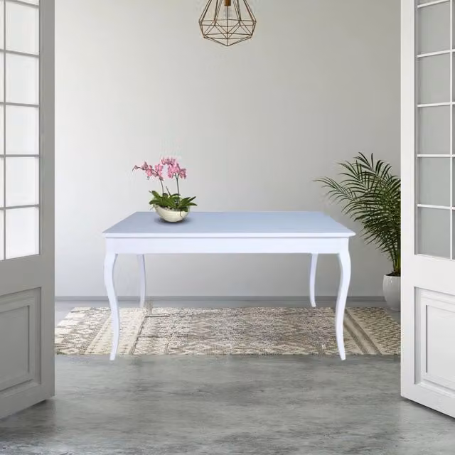 Tavolo rettangolare allungabile Liberty 140x85x76h colore bianco frassinato