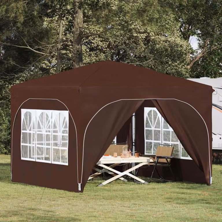 Maison Exclusive - Tenda pop-up per feste, dimensioni 290 x 290 x 245 cm, colore marrone