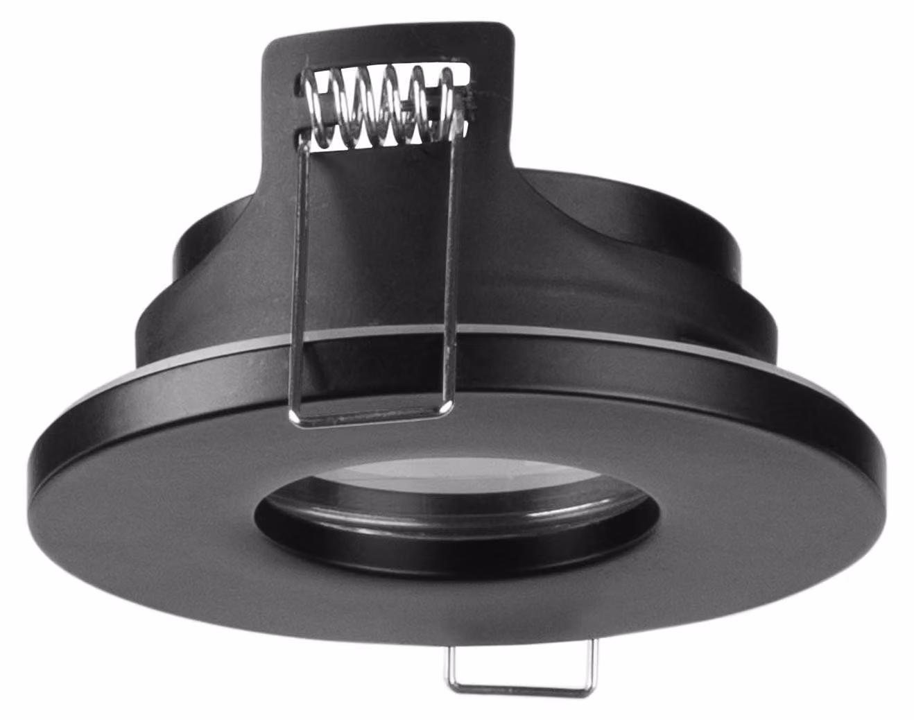 Rame - Plafoniera da incasso di 85 mm di diametro, colore nero, per lampada GU10