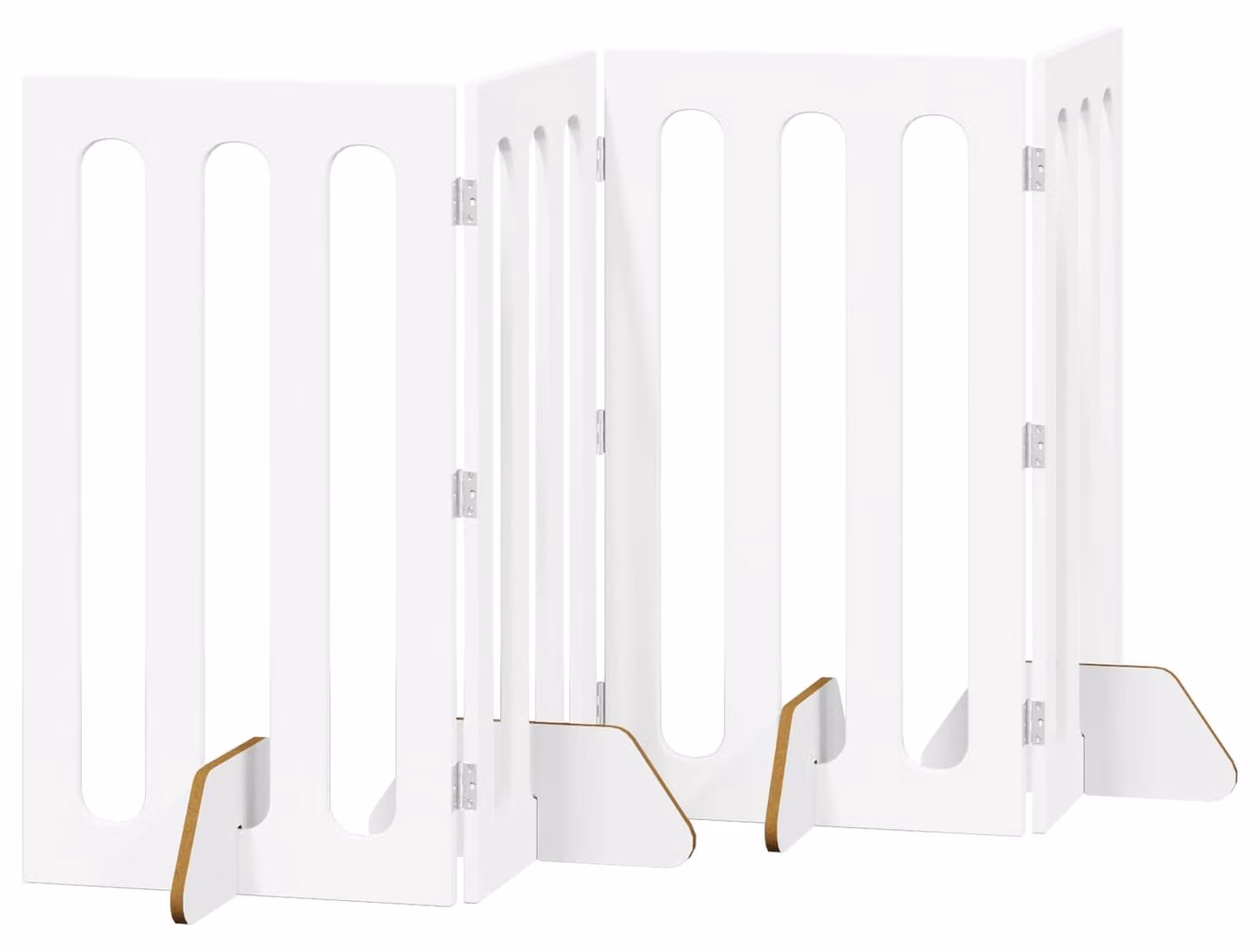 Recinto pieghevole per animali 4 pcs Bianco 201 x 38 x 90 cm