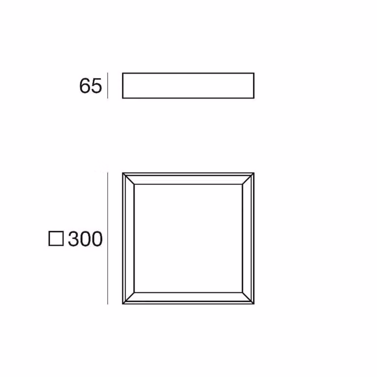 Linea Light Plafoniera a LED Tara Q, Nero, Soggiorno / Sala da pranzo, Alluminio, Plafoniera LED