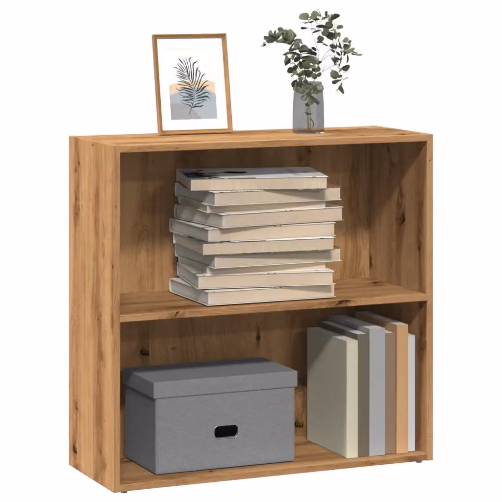 Libreria moderna vidaXL in legno marrone con pannello posteriore, L 80 cm x P 30 cm x H 77 cm