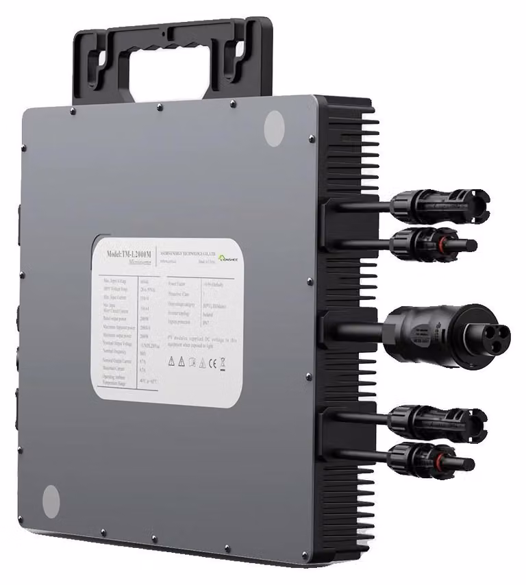 Microinverter, onda sinusoidale pura, monitoraggio Wi-Fi, cavo CA da 2000 W, 220-240 V