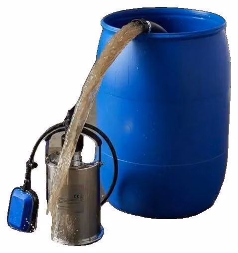 Pompa sommergibile, portata 9500 litri/ora, grado di protezione IPX8 (impermeabile), colore bianco