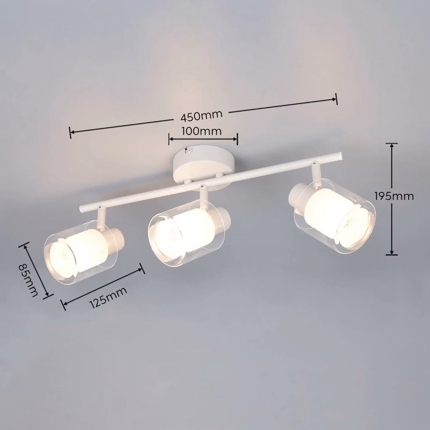 Reality Leuchten Plafoniera soffitto Neralo, dimmerabile, Alluminio / Grigio / Zincato, Soggiorno / Sala da pranzo, Metallo, Plafoniera