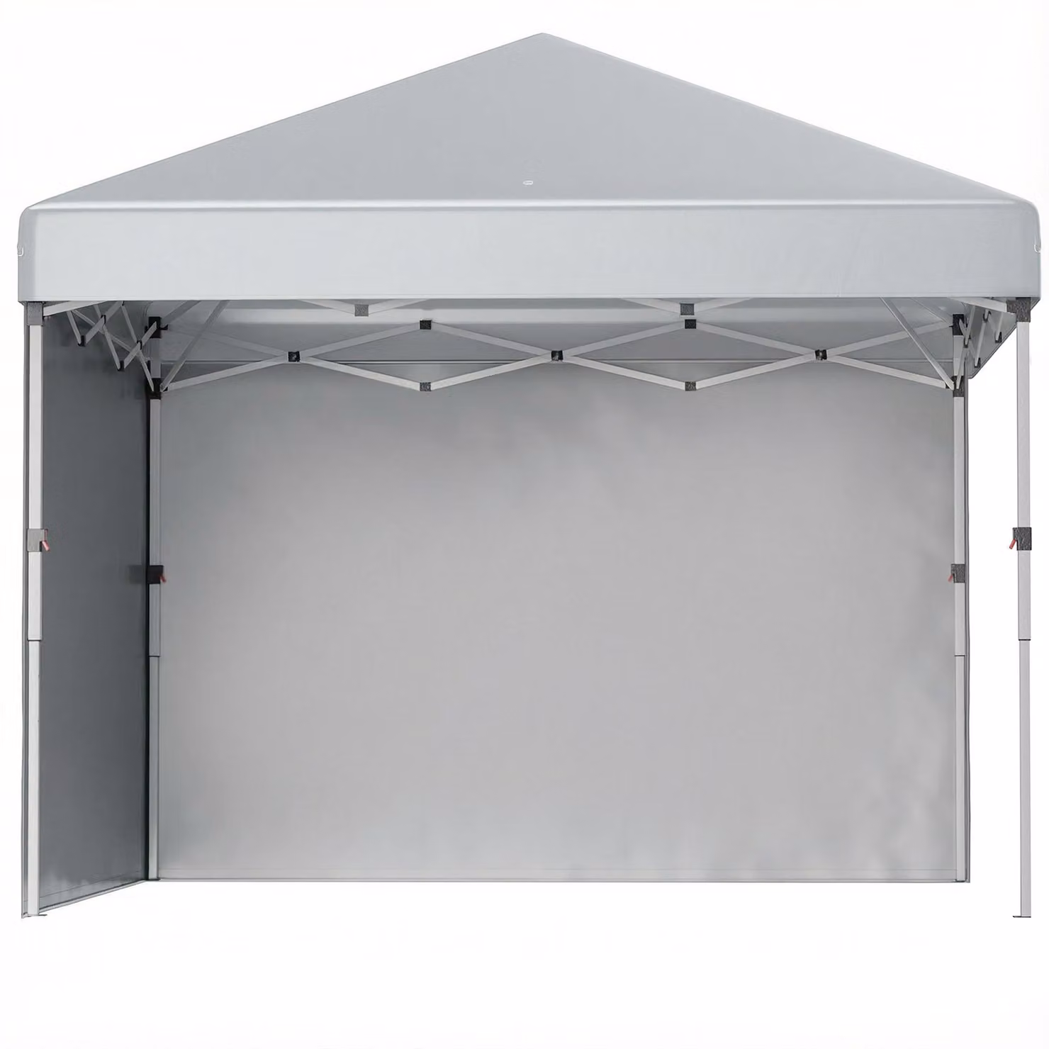 Gazebo pieghevole Outsunny 2,97 x 2,97 m, gazebo da giardino con pareti laterali, in acciaio