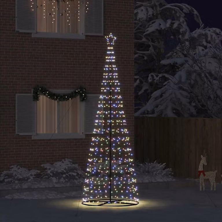vidaXL Albero di Natale LED EKENAS 400 cm 800 LED Multicolore Acciaio