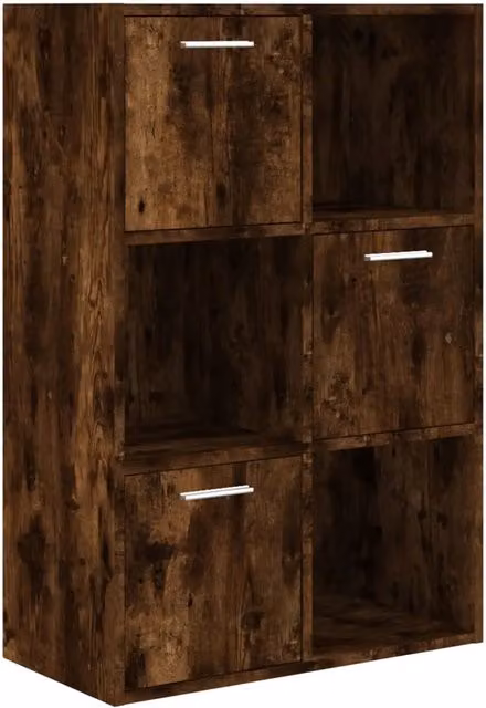 Mobile contenitore classico in legno composito effetto rovere affumicato marrone L/P/H: 60 x 29,5 x 90 cm