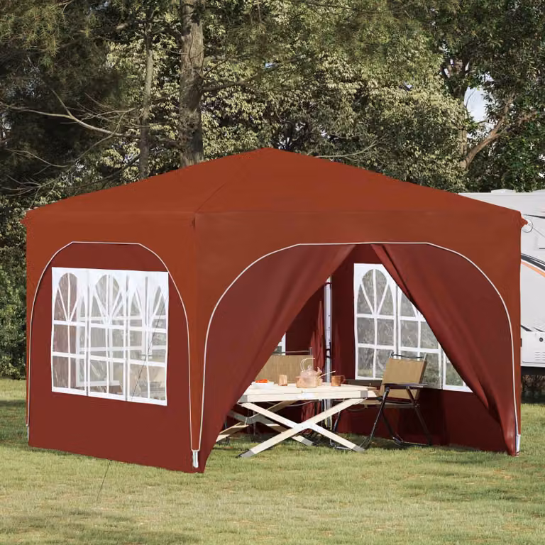 Tenda per feste pop-up vidaXL colore terracotta, L/P/H: 290 x 290 x 245 cm