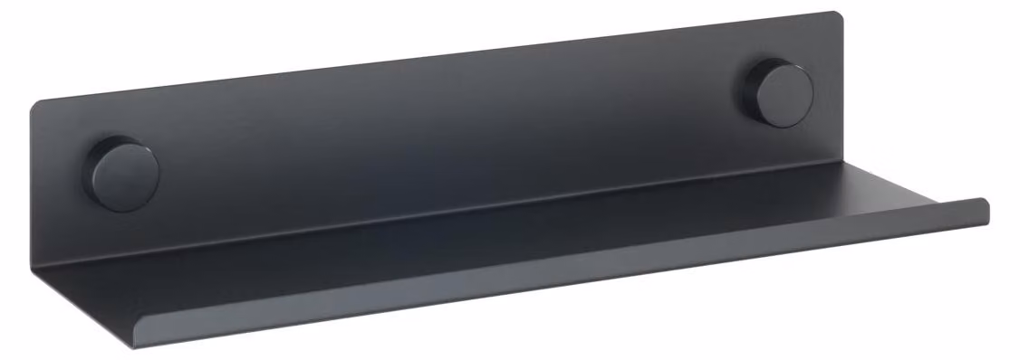 WENKO Jet M scaffale da cucina in metallo nero 40 x 7,5 x 12 cm