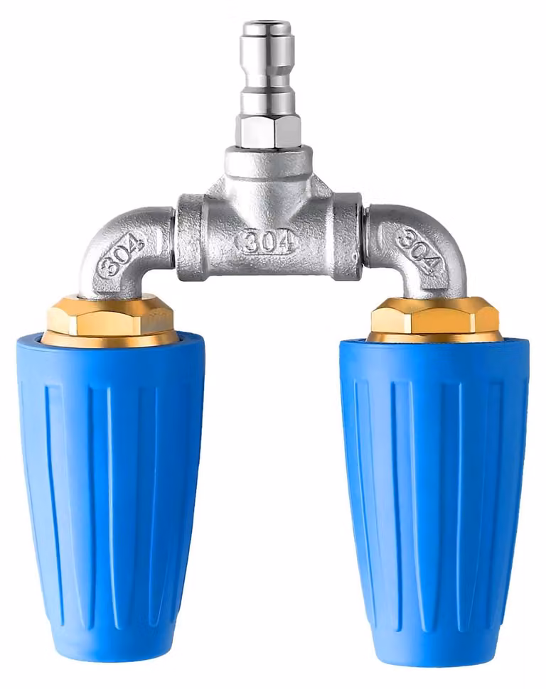 Ugello per idropulitrice con rotazione a 360° - Ugello turbo - 4000 PSI - Connessione rapida da 1/4" - Maggiore potenza del getto - Pulizia migliorata