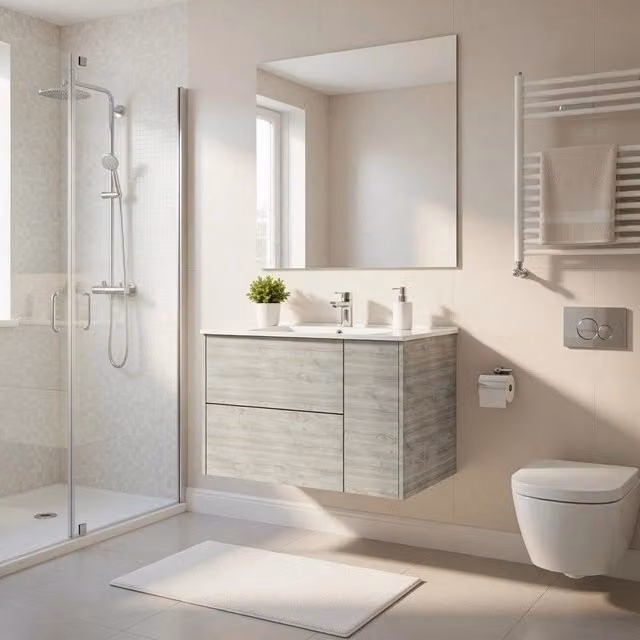 Base sospesa con cassetti cm 80 mod. TRIO - Legno Nordico