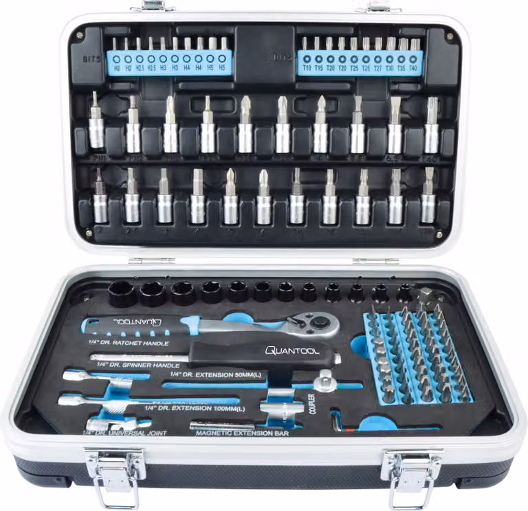 QUANTOOL Set di chiavi a bussola/bit Q25003 116 pz