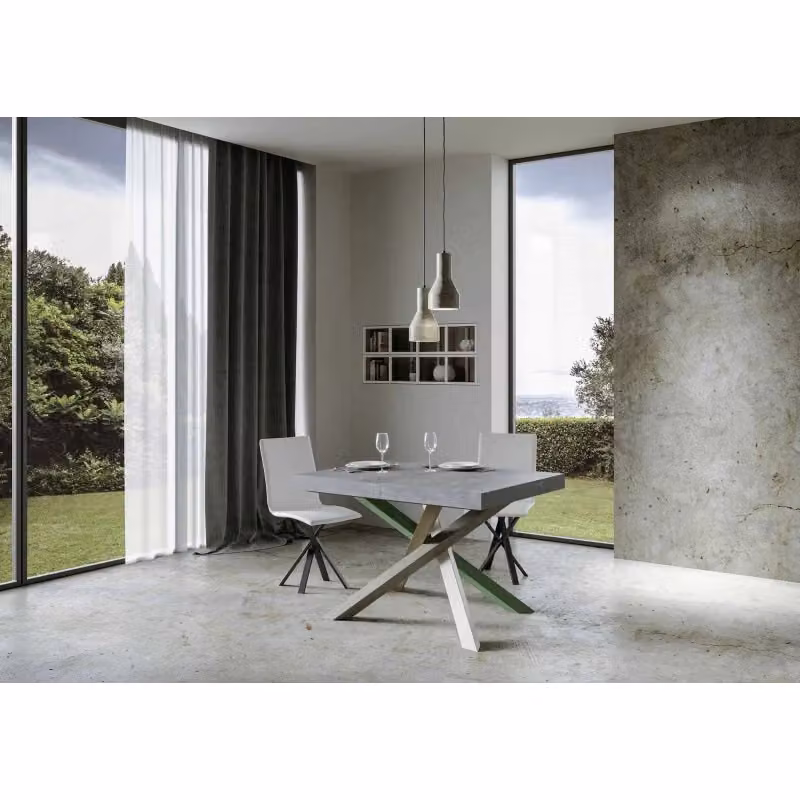 Tavolo allungabile Volantis Premium Itamoby colore Cemento L: 90-244 cm, P: 140 cm, H: 77 cm – 2