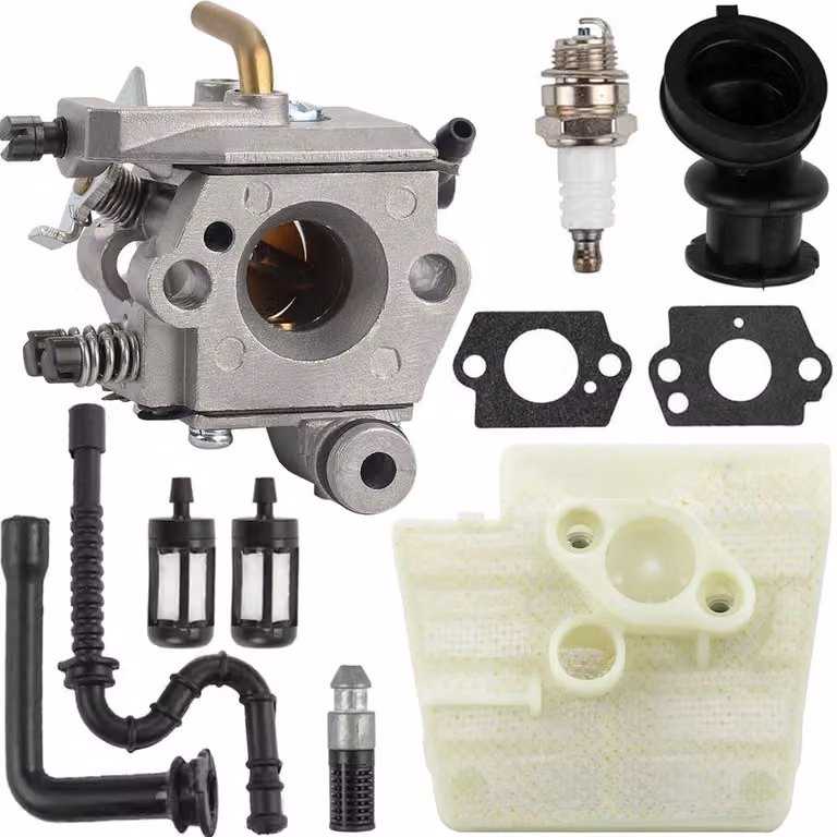 Carburatore per motosega STIHL 024 026 PRO - Ricambi comprensivi di filtro dell'aria, candela e tubo carburante - WA-NL-850