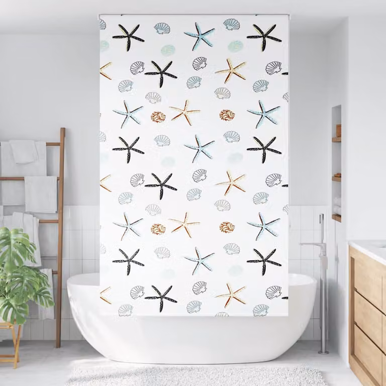 vidaXL Tenda a Rullo Doccia 120x240 cm Larghezza Tessuto 116 cm