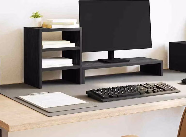 Maison Exclusive - Supporto per monitor con organizer da scrivania Effetto rovere nero