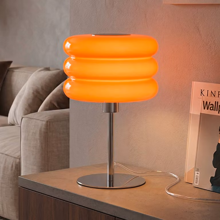 EGLO Lampada da tavolo Tortora, Giallo / Arancione, Soggiorno / Sala da pranzo, Vetro, Giovanile, Lampada da tavolo
