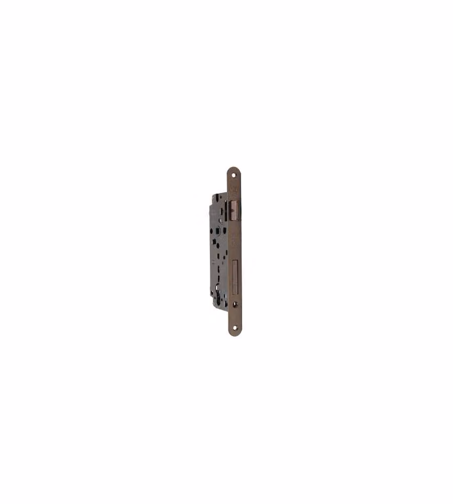 Serratura Foro Yale Bordo Tondo Mm.22 Entrata Mm.40 Bronzata