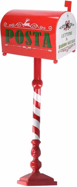 Cassetta postale in metallo Vacchetti colore rosso L: 33 cm, P: 20 cm, H: 100 cm
