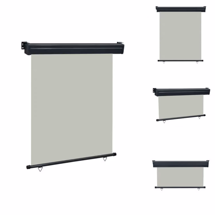 vidaXL Tenda laterale per balcone 140 × 250 cm grigio - Ombrelloni e tende da sole