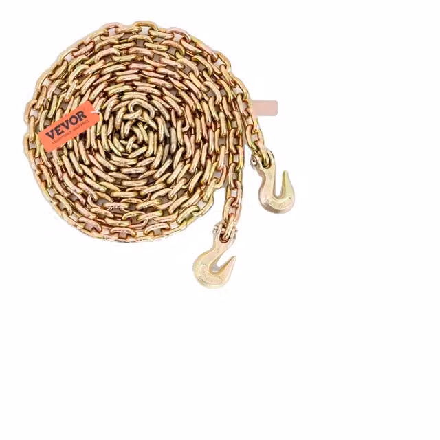 Catena per raccoglitori, zincata, gancio di sicurezza con impugnatura, 1 pezzo, 0,37 pollici