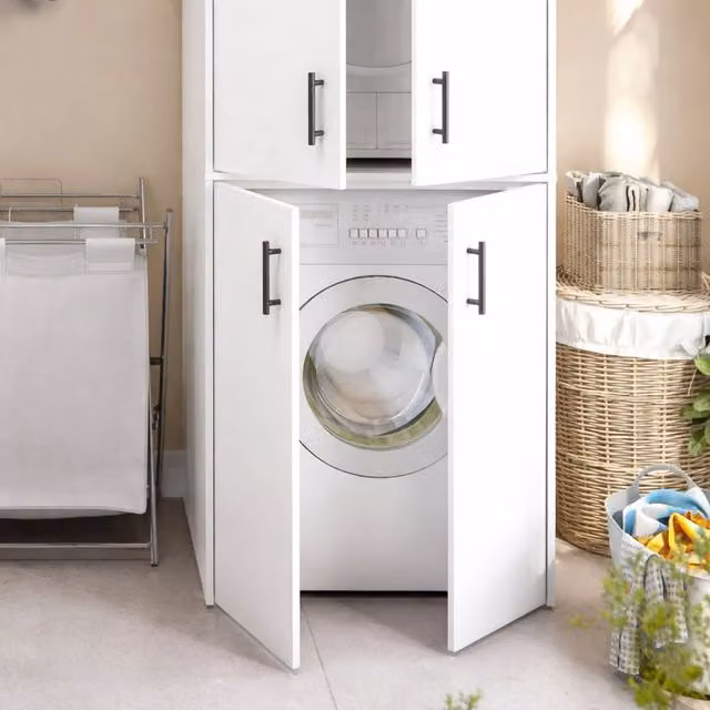 Armadio Multiuso DMORA con 2 Ante Battenti Bianco L: 67 cm, P: 69 cm, H: 88 cm
