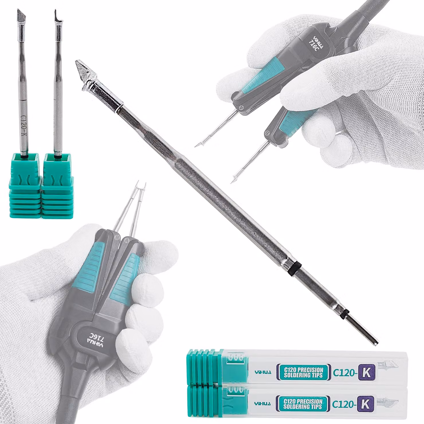 Punte per pinzette termiche C120-K Set da 2