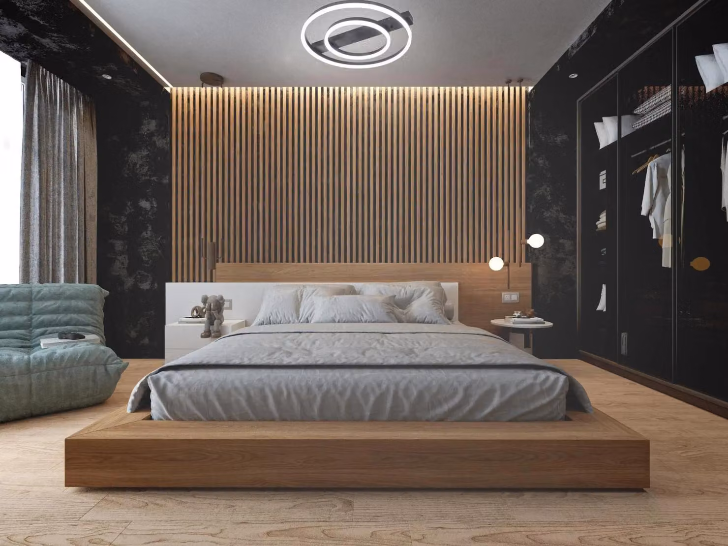 Lampada a soffitto a LED con telecomando, 60W - J3364/B