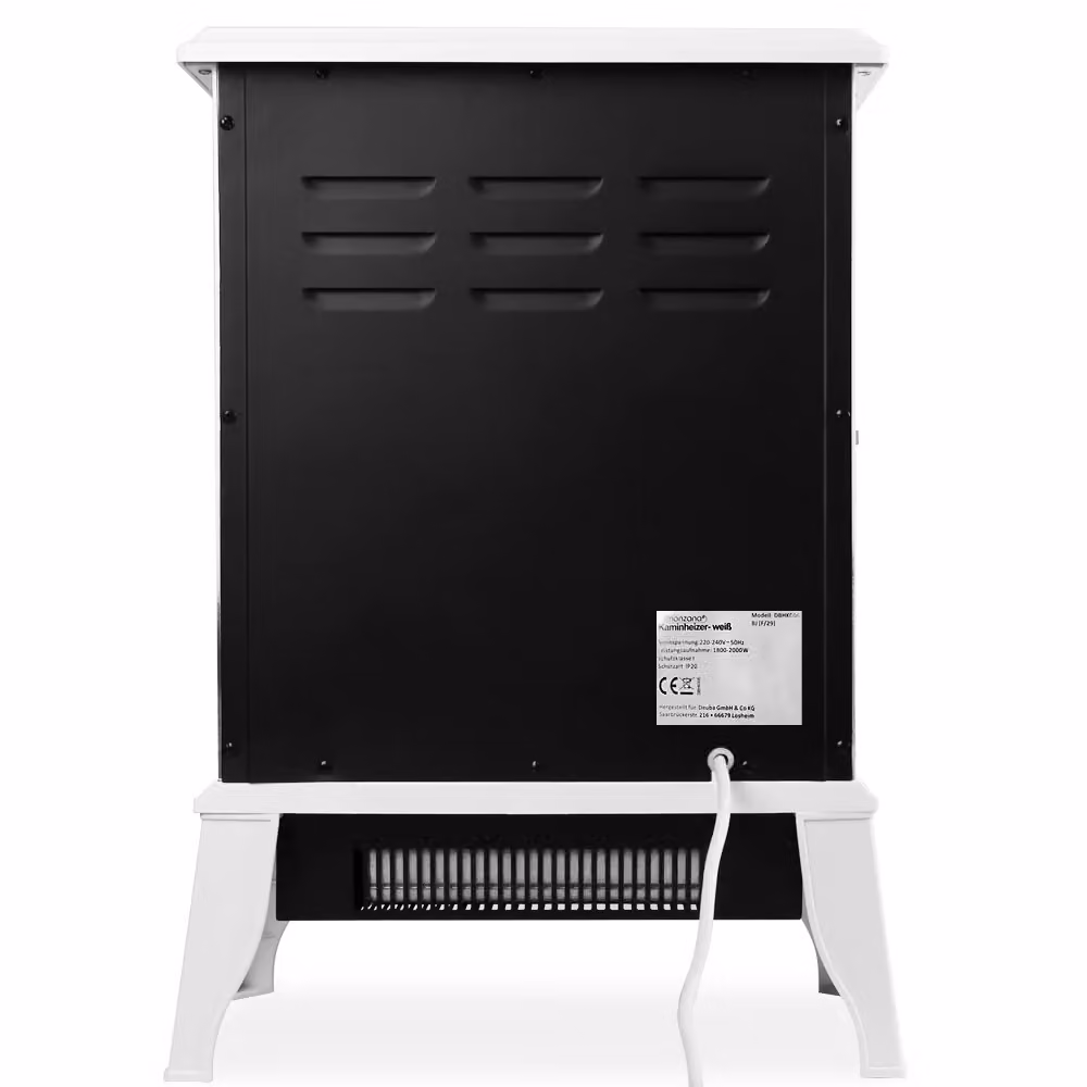 Camino elettrico Monzana da 2000W bianco – 2